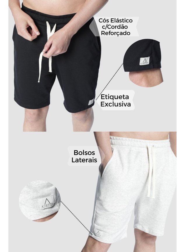 Pack Bermuda Masculina - Kit com 02 Bermudas Kartter